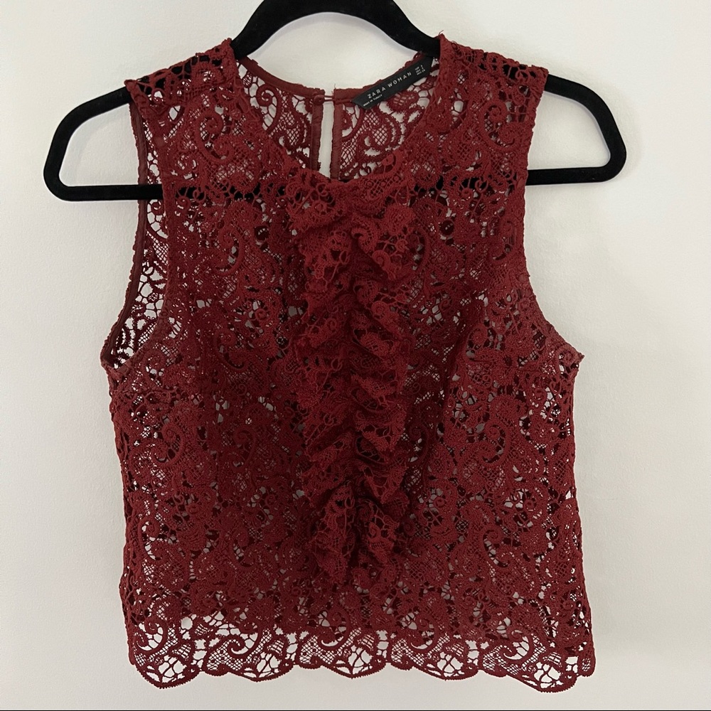 Ruffled lace blouse